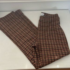 High rise pull on kick flare pants